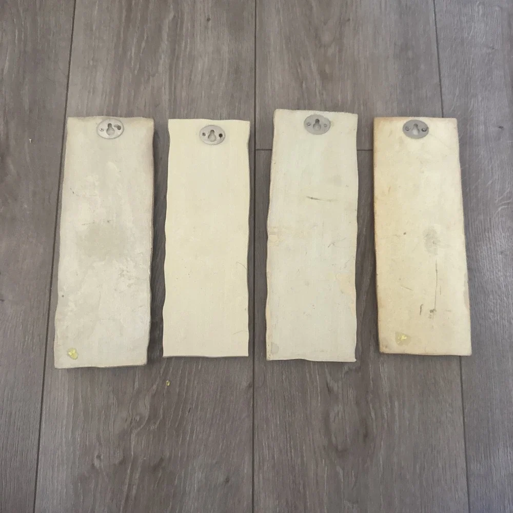 Vintage Set of 3 Decorative 3D Bathroom tiles by C. Wimtisle Olson Bathtub Sink